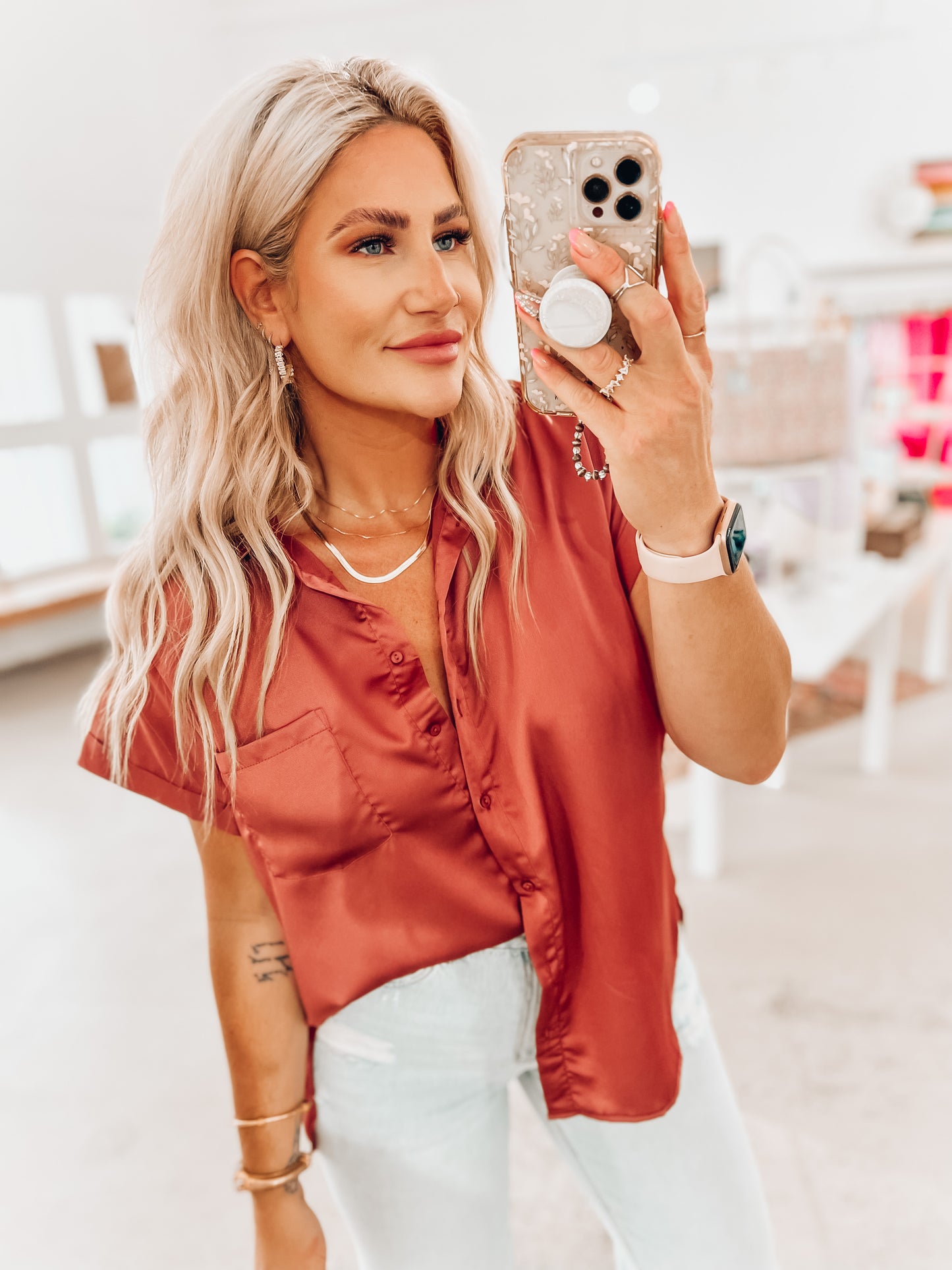 Baylee Button Top