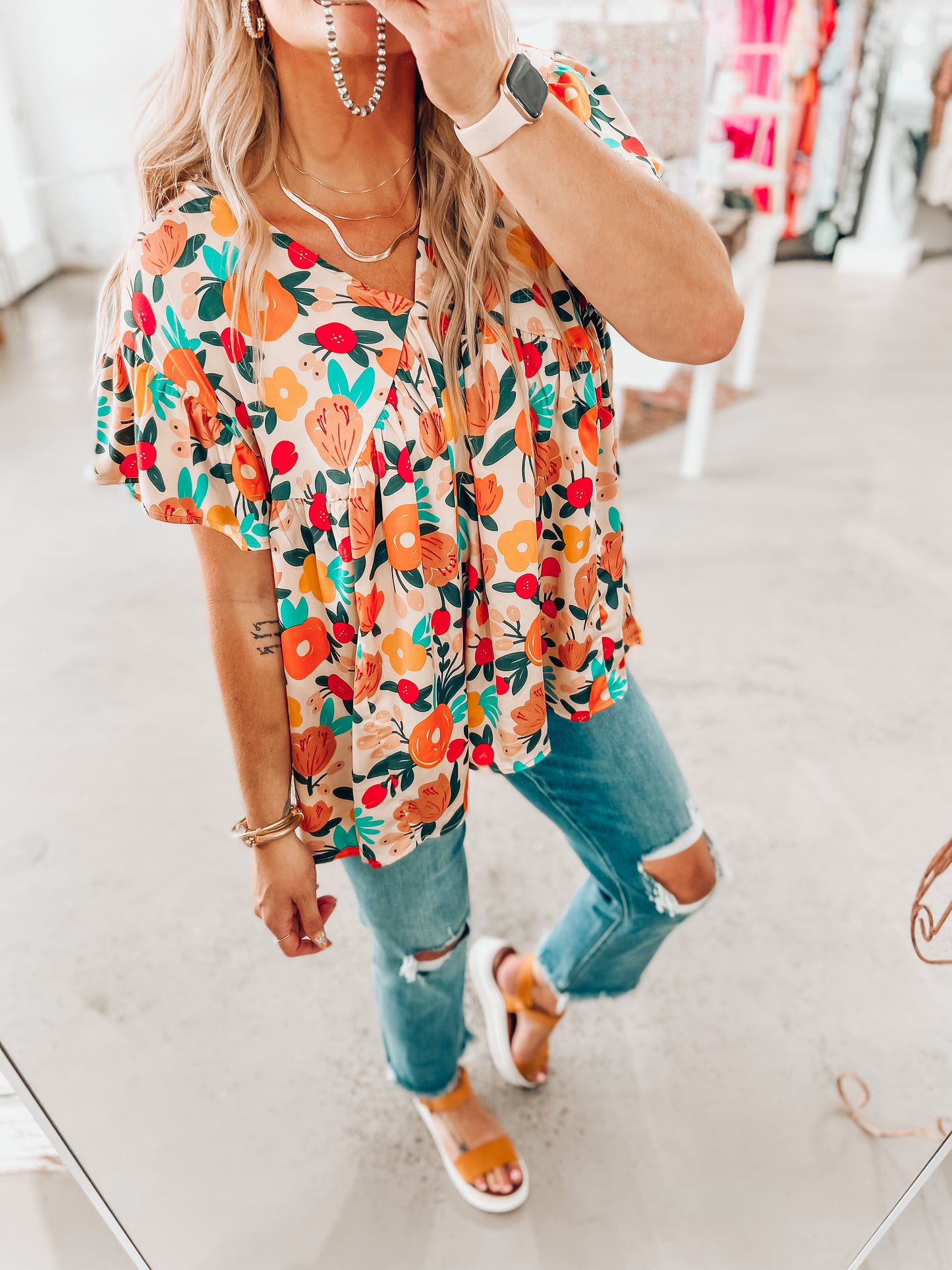Vineyard Floral Top