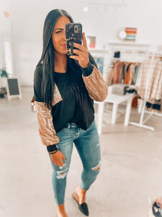 Jerrica Sequin Top