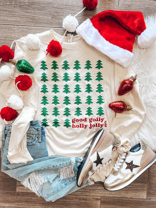 Good Golly, Holly Jolly Longsleeve tee