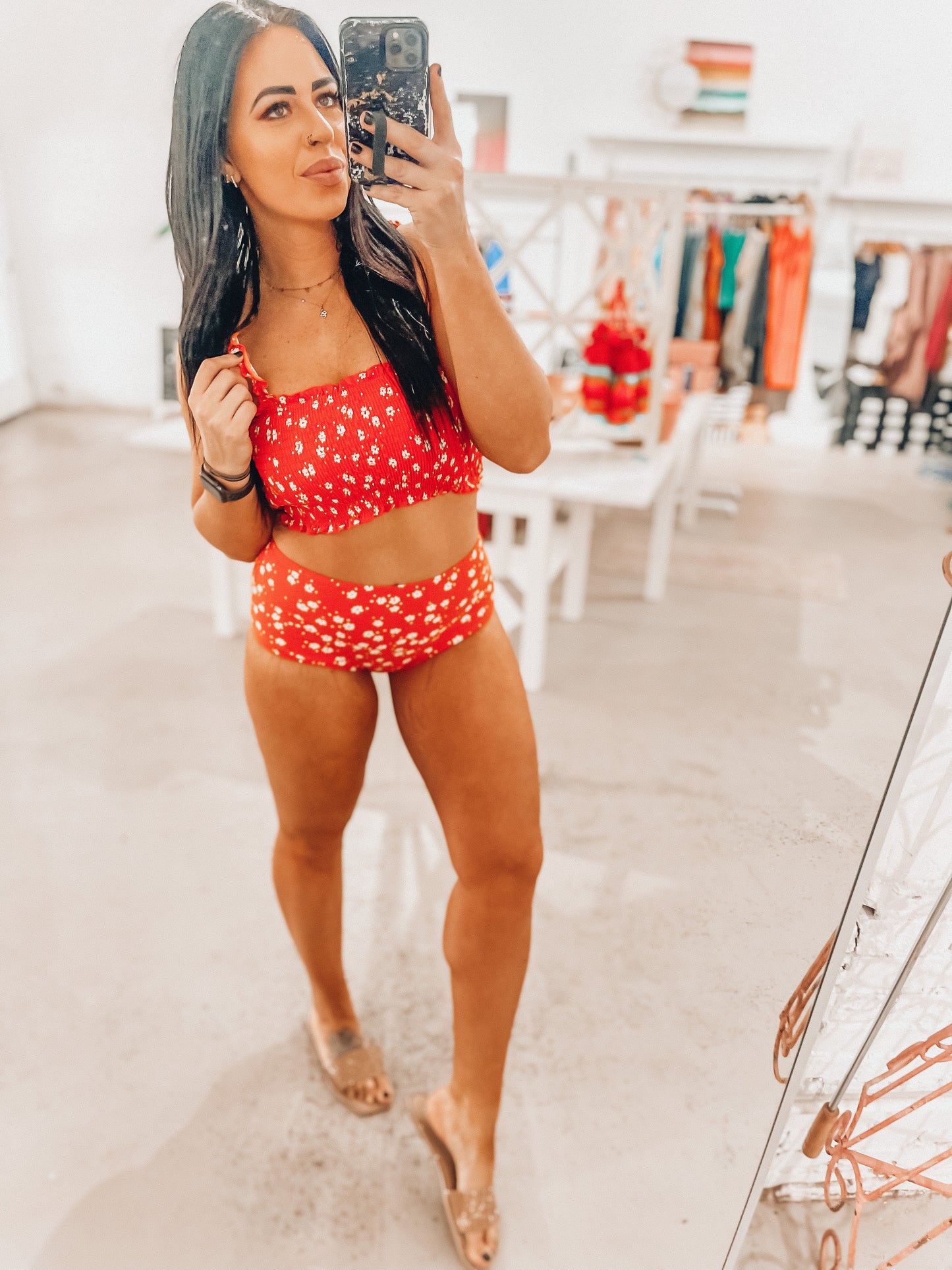 Floral Smocked Swimsuit