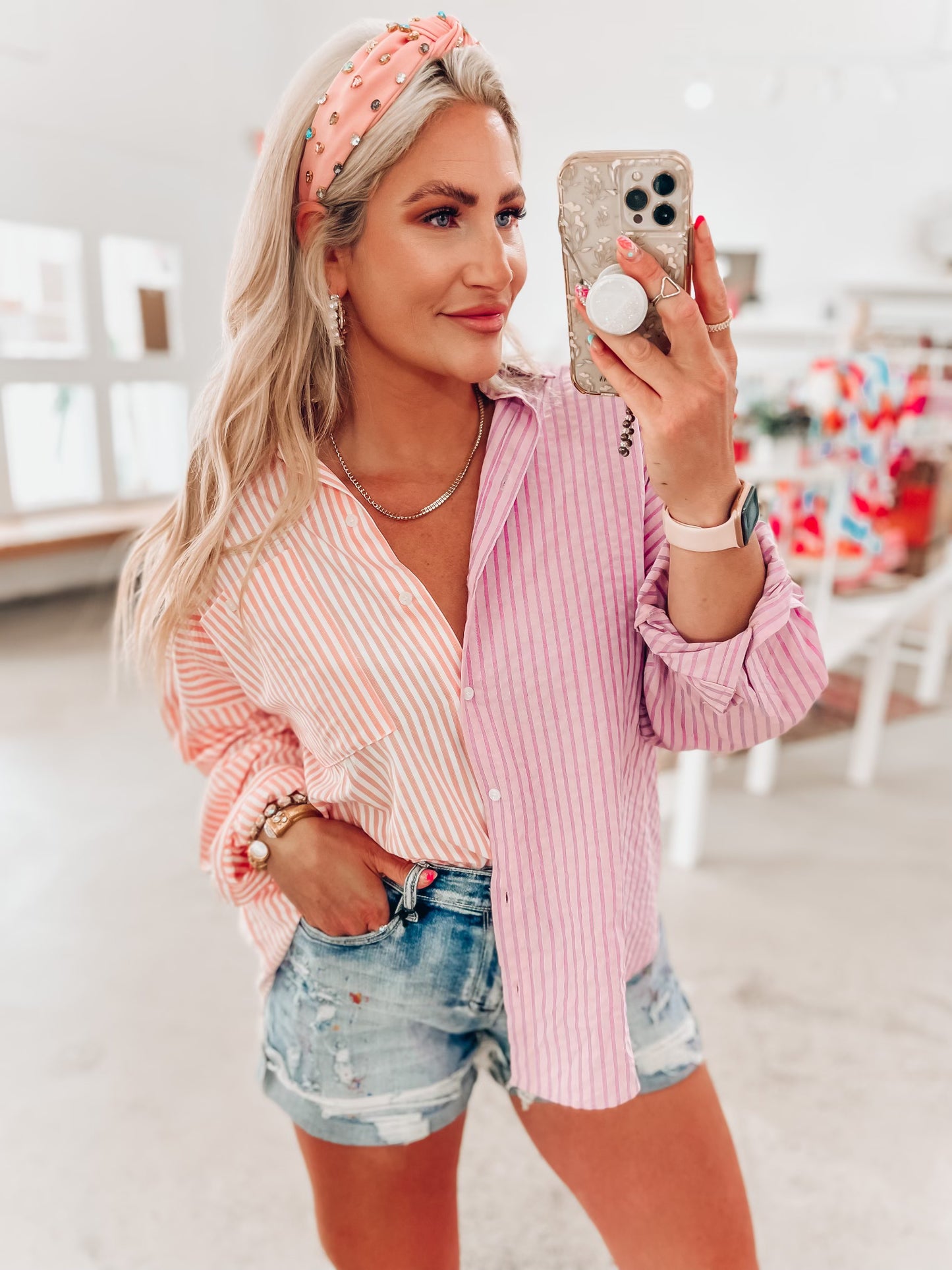 Tammy Striped Button Down