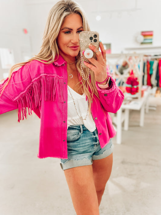 Loretta Fringe Jacket