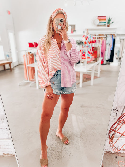 Tammy Striped Button Down