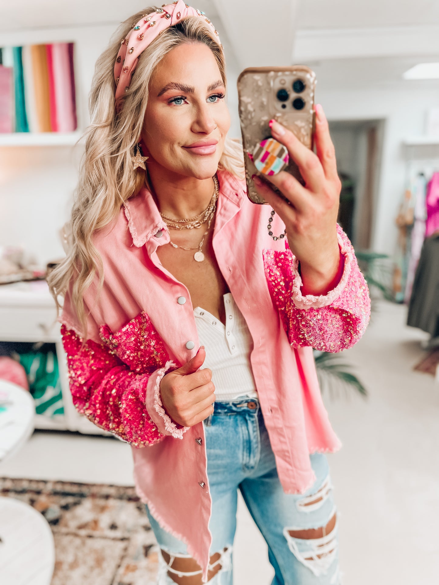 Roxy Sequin Shacket