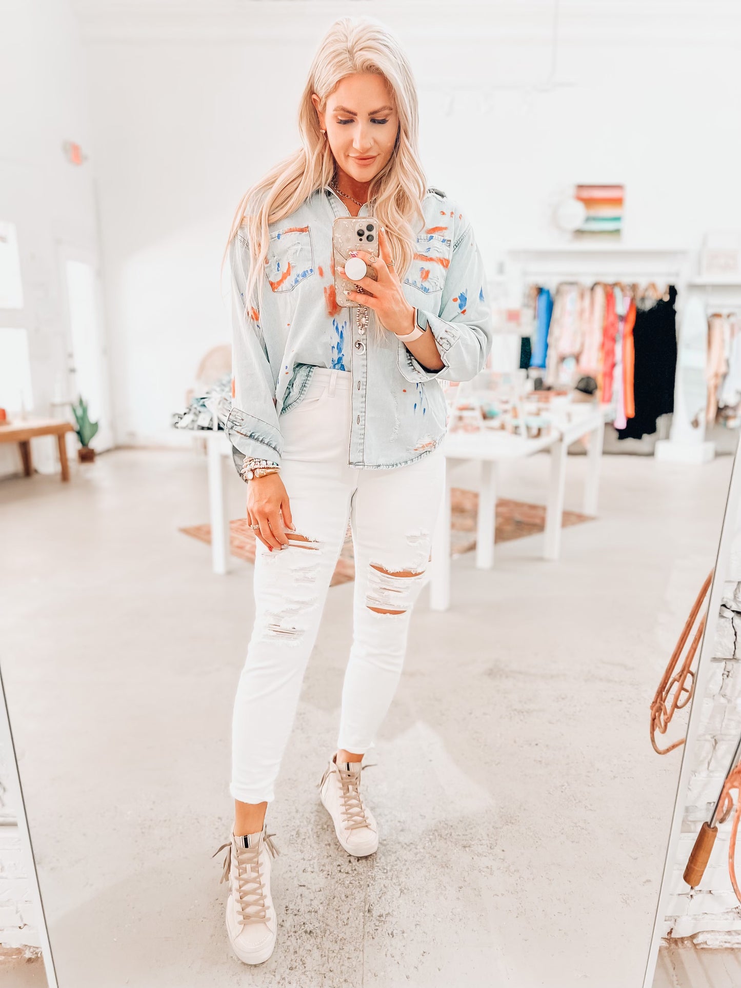 Sutton Paint Splatter Button Up