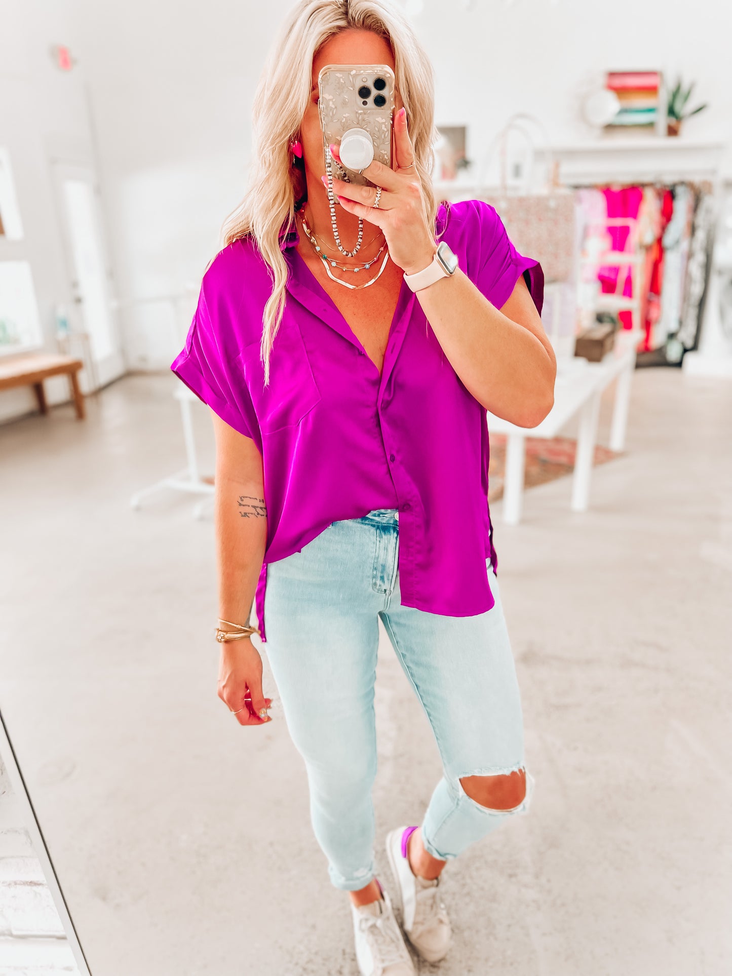Baylee Button Top