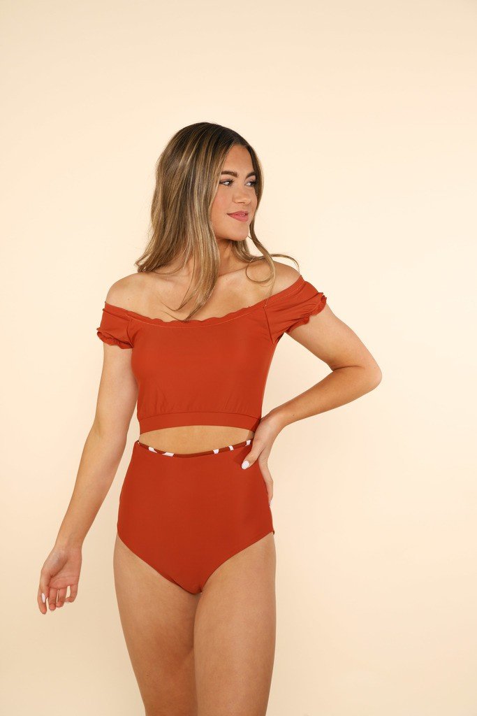 Sienna Solid Swim Top