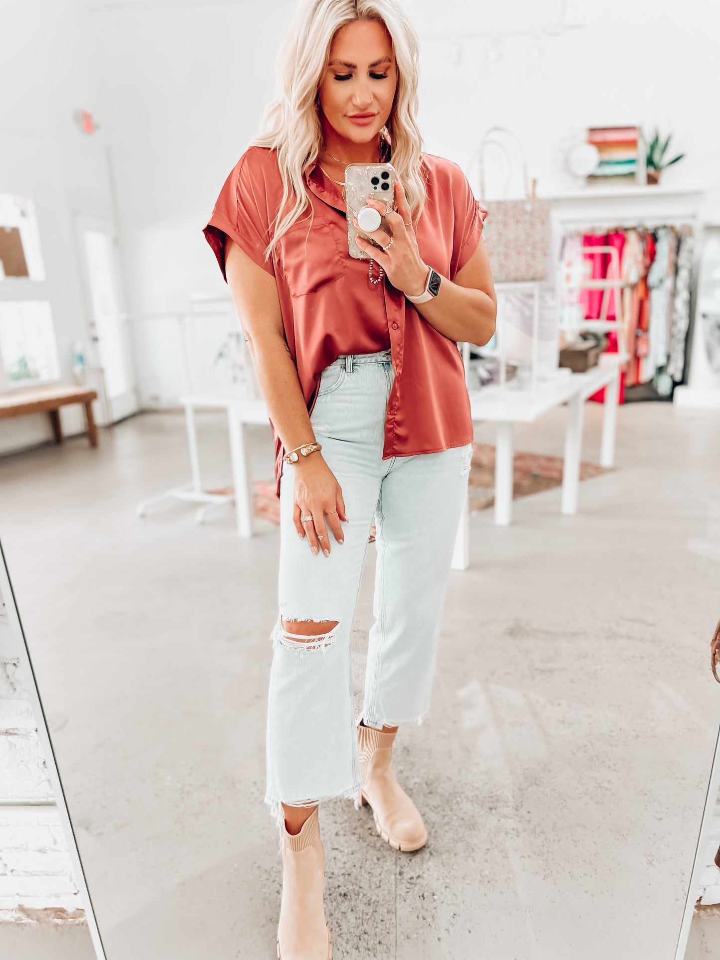 Baylee Button Top