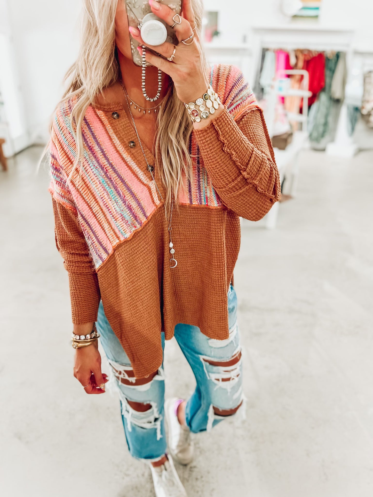 Becky Button Pullover