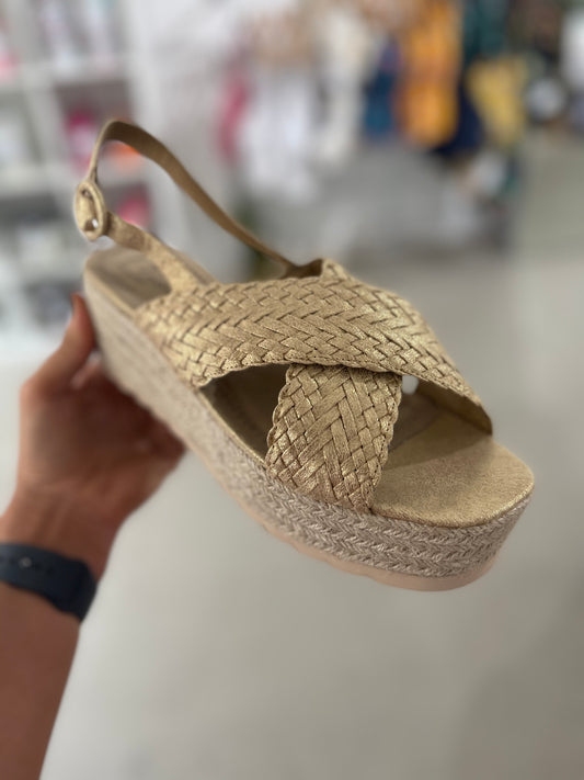 Shu Shop Lindsay Gold Sandals