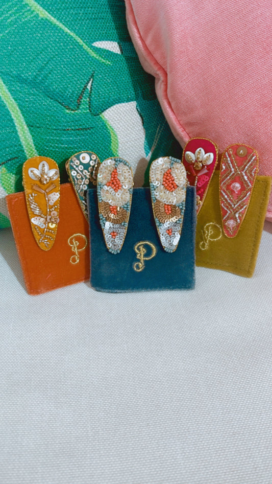 Jeweled Hair Clips