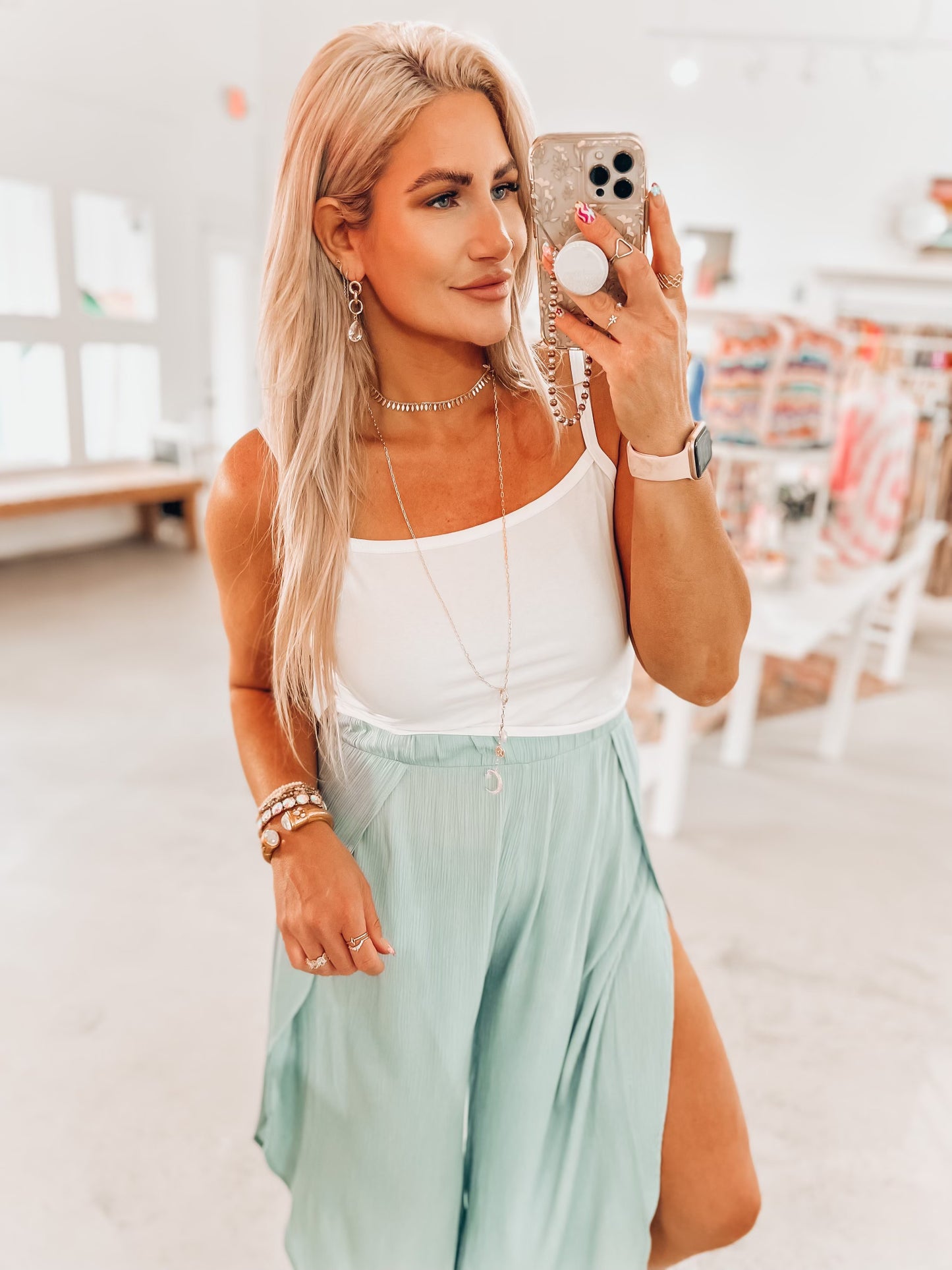 Luna Wide Leg Pants- Sage