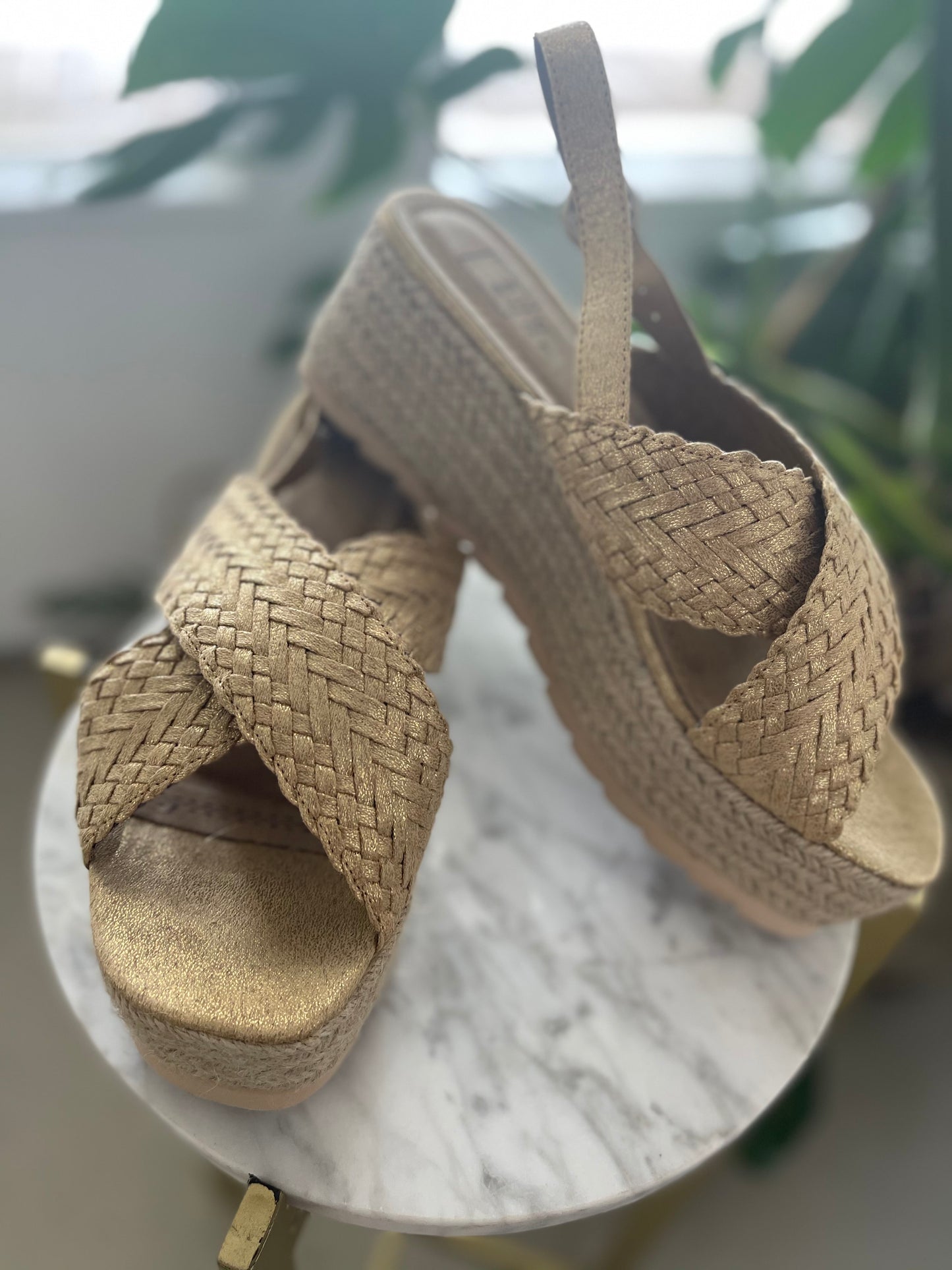 Shu Shop Lindsay Gold Sandals