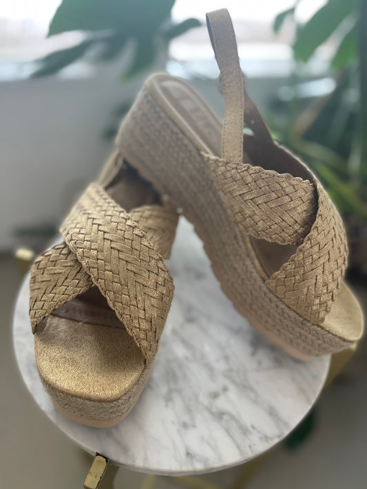 Shu Shop Lindsay Gold Sandals