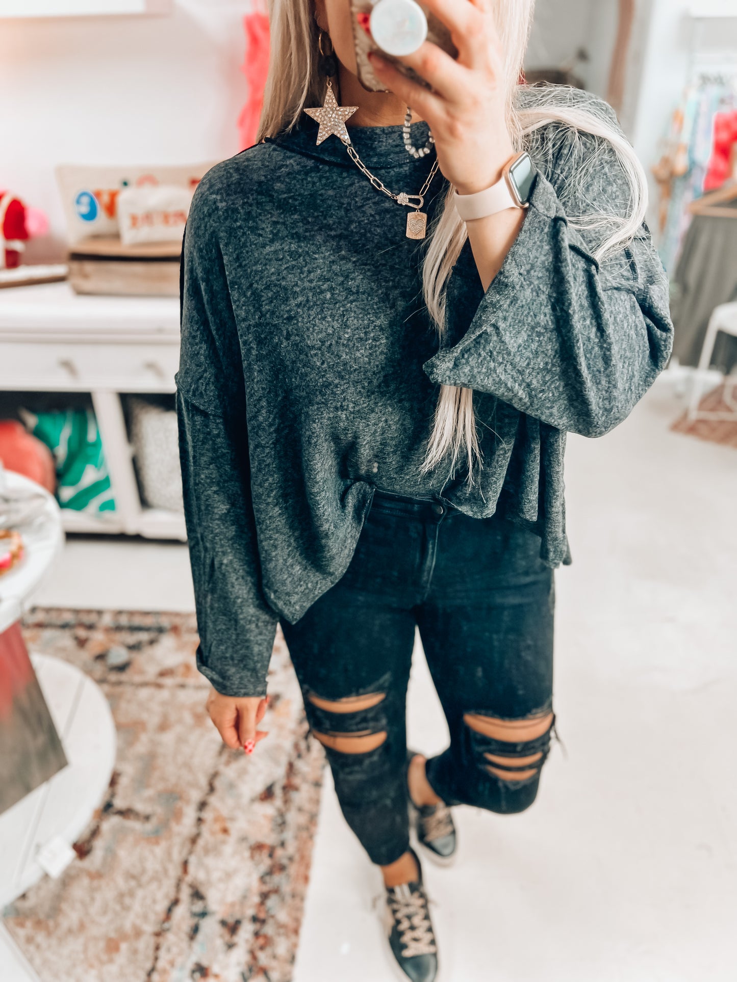 Lilly Mock Neck Sweater