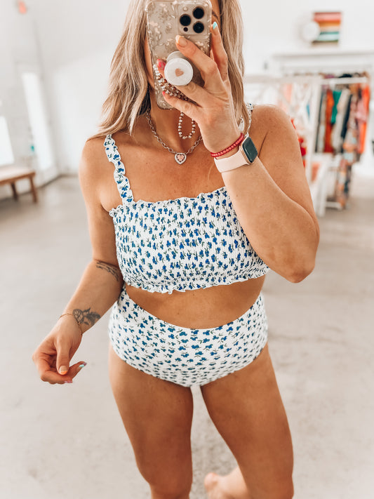 Floral Smocked Swimsuit