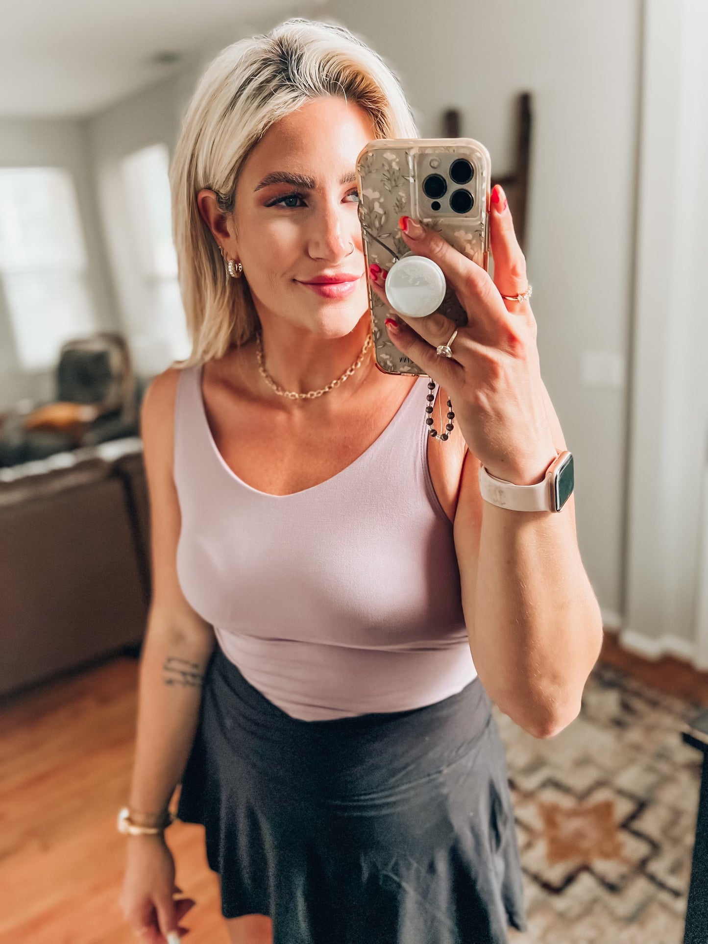 Ace Cropped Tank- Mauve