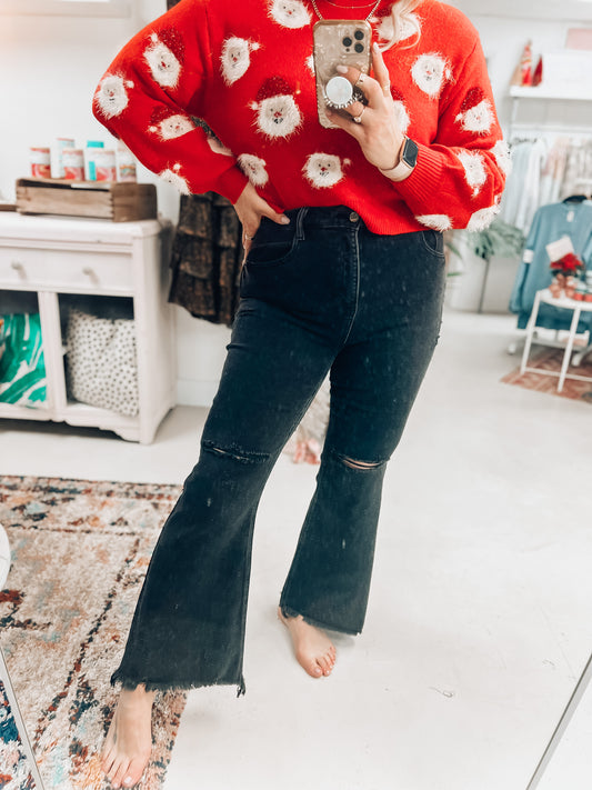 Kyia Flare Black Jeans