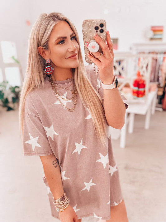 Justina Star Dress Mauve