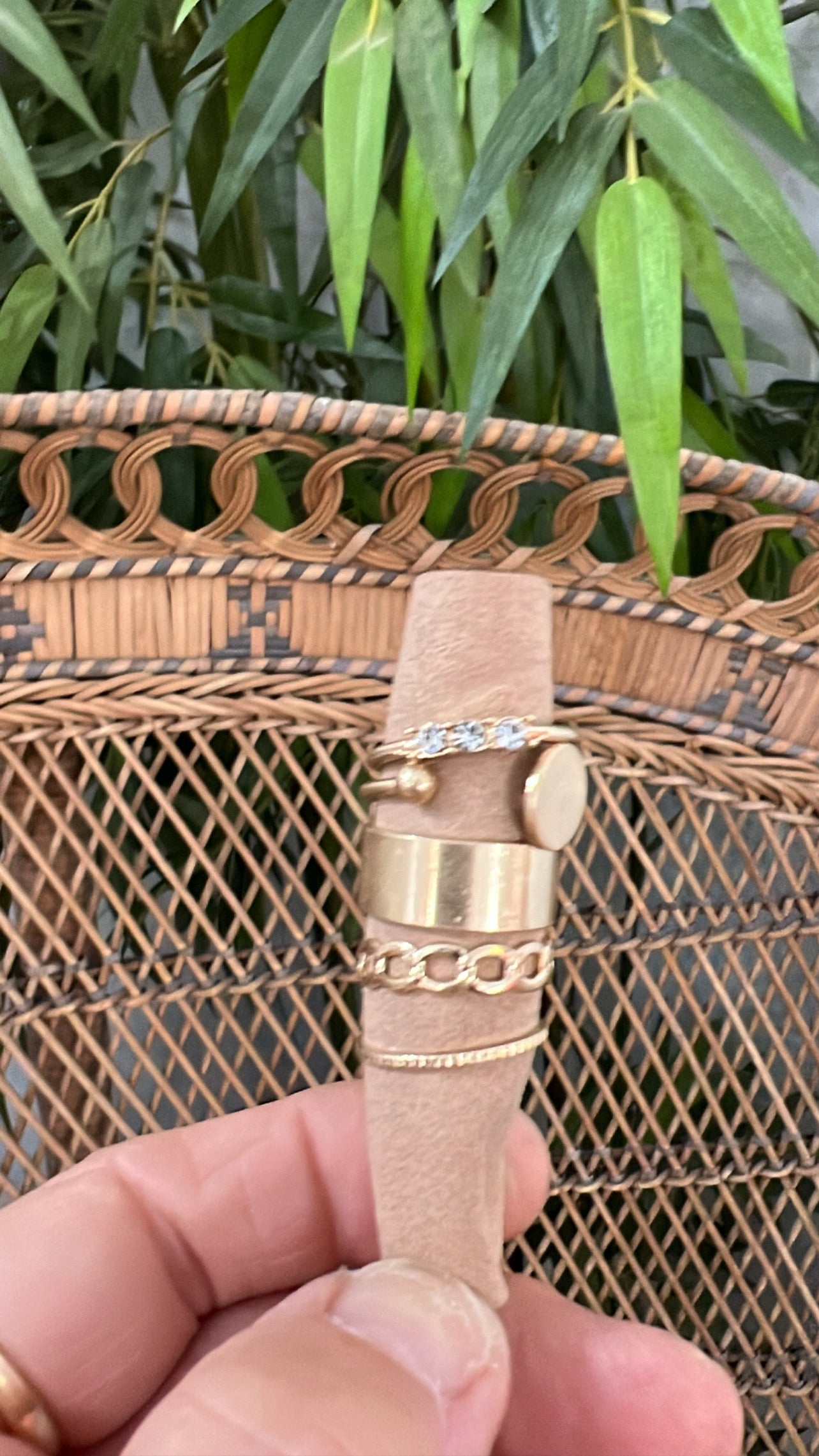 Crystal & Metal Ring Set
