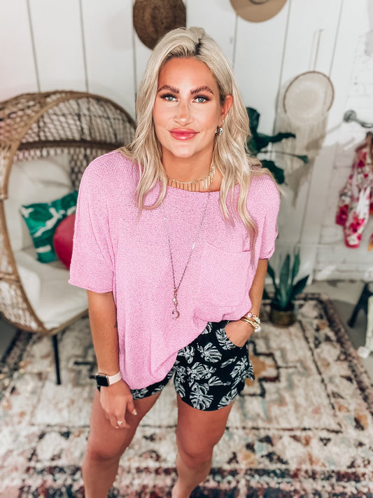 Stella Pocket Top- Lilac