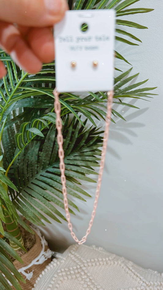 Lt Pink Paperclip Choker