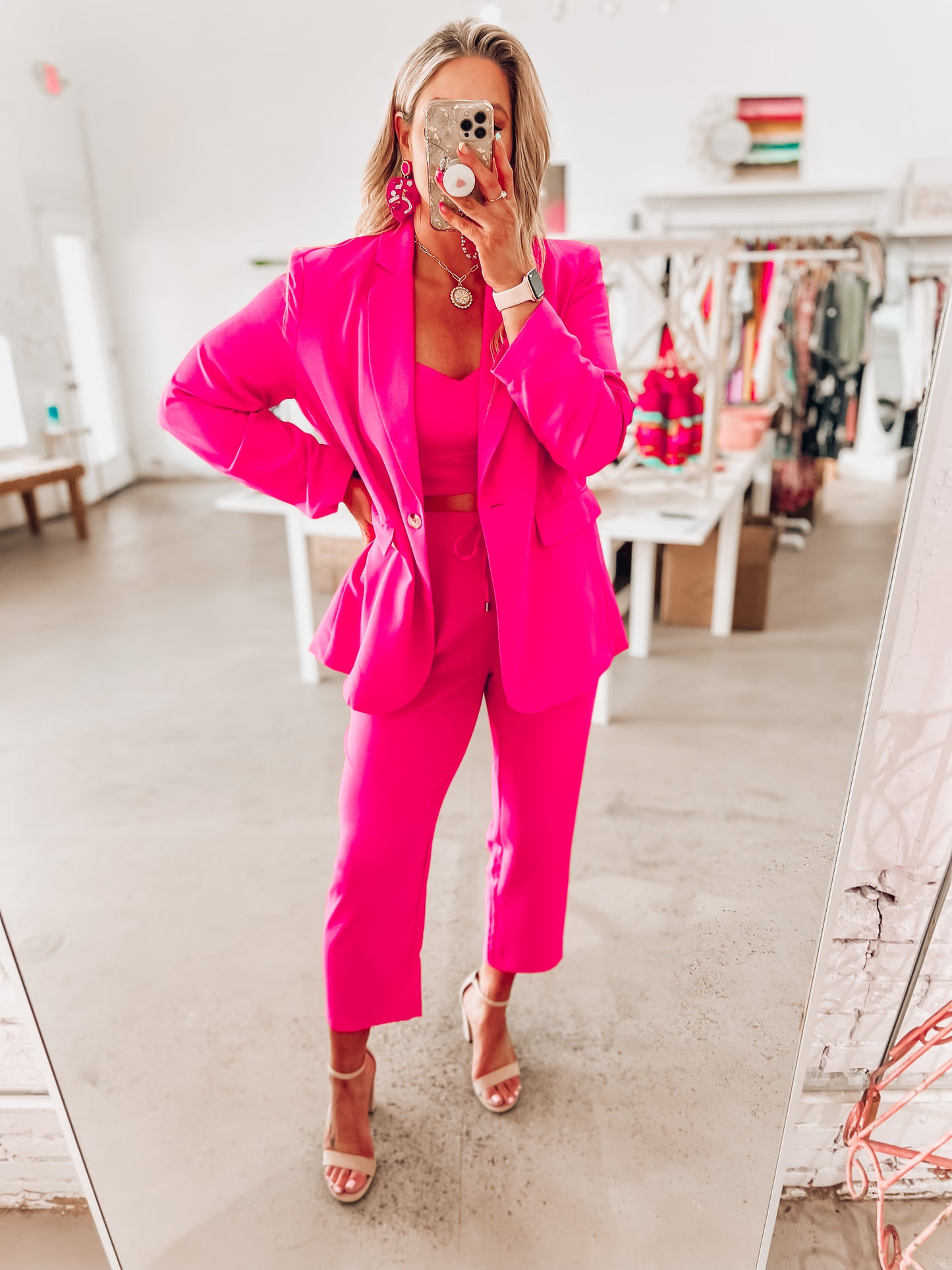 Boss B*tch Power Suit- Hot Pink