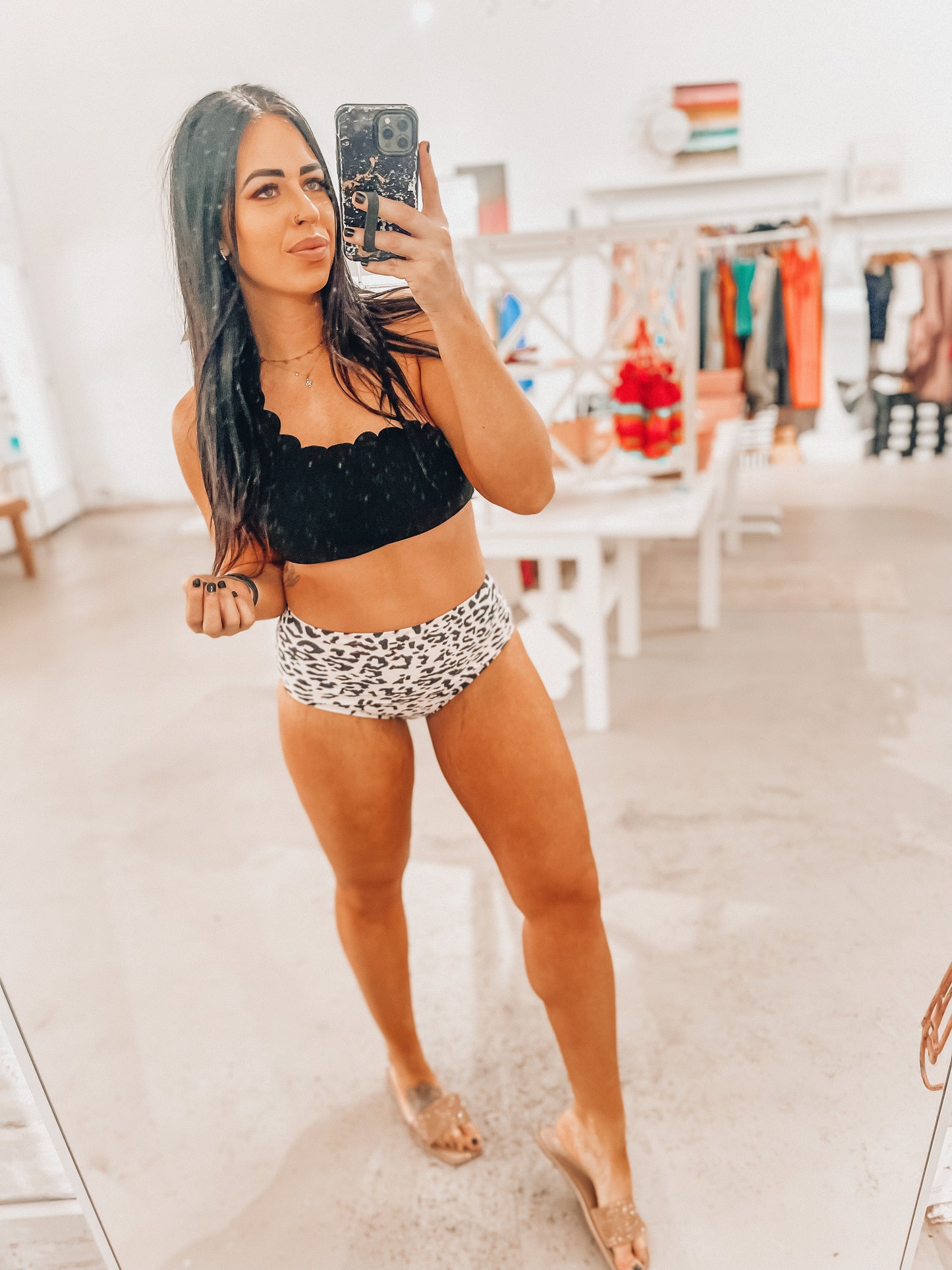 Leopard Swim Bottom