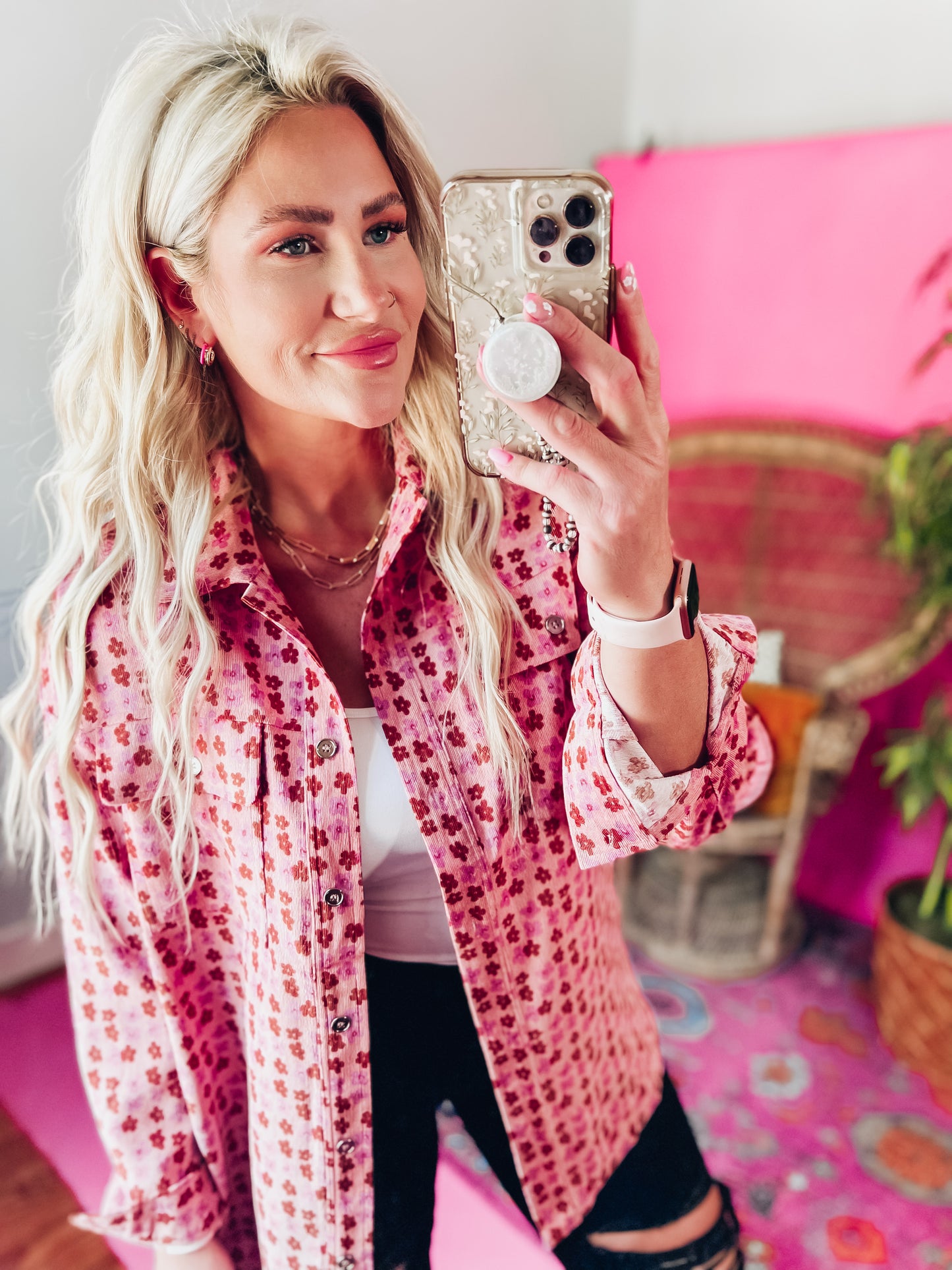 Polly Floral Shacket
