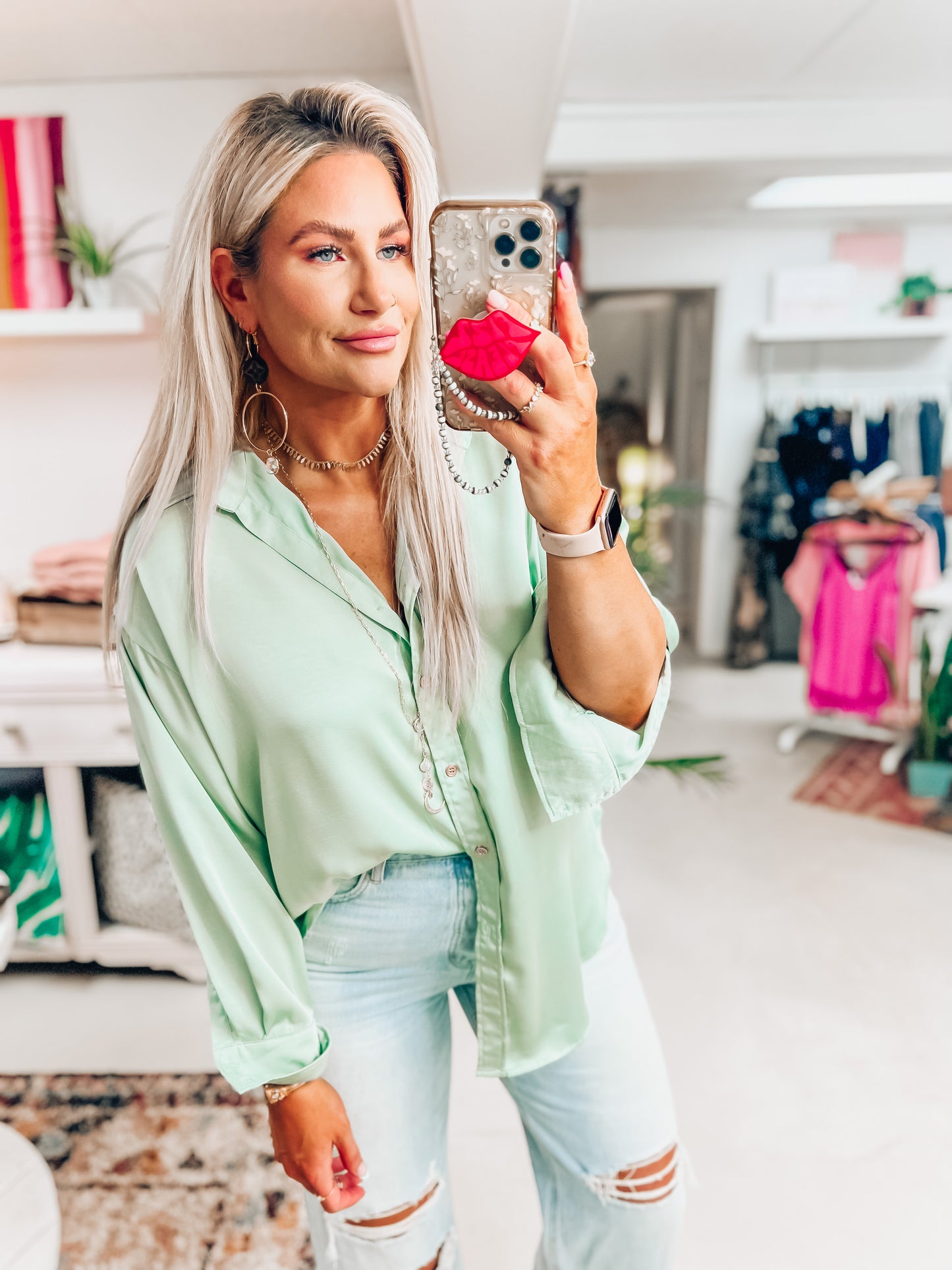 Liza Button Top
