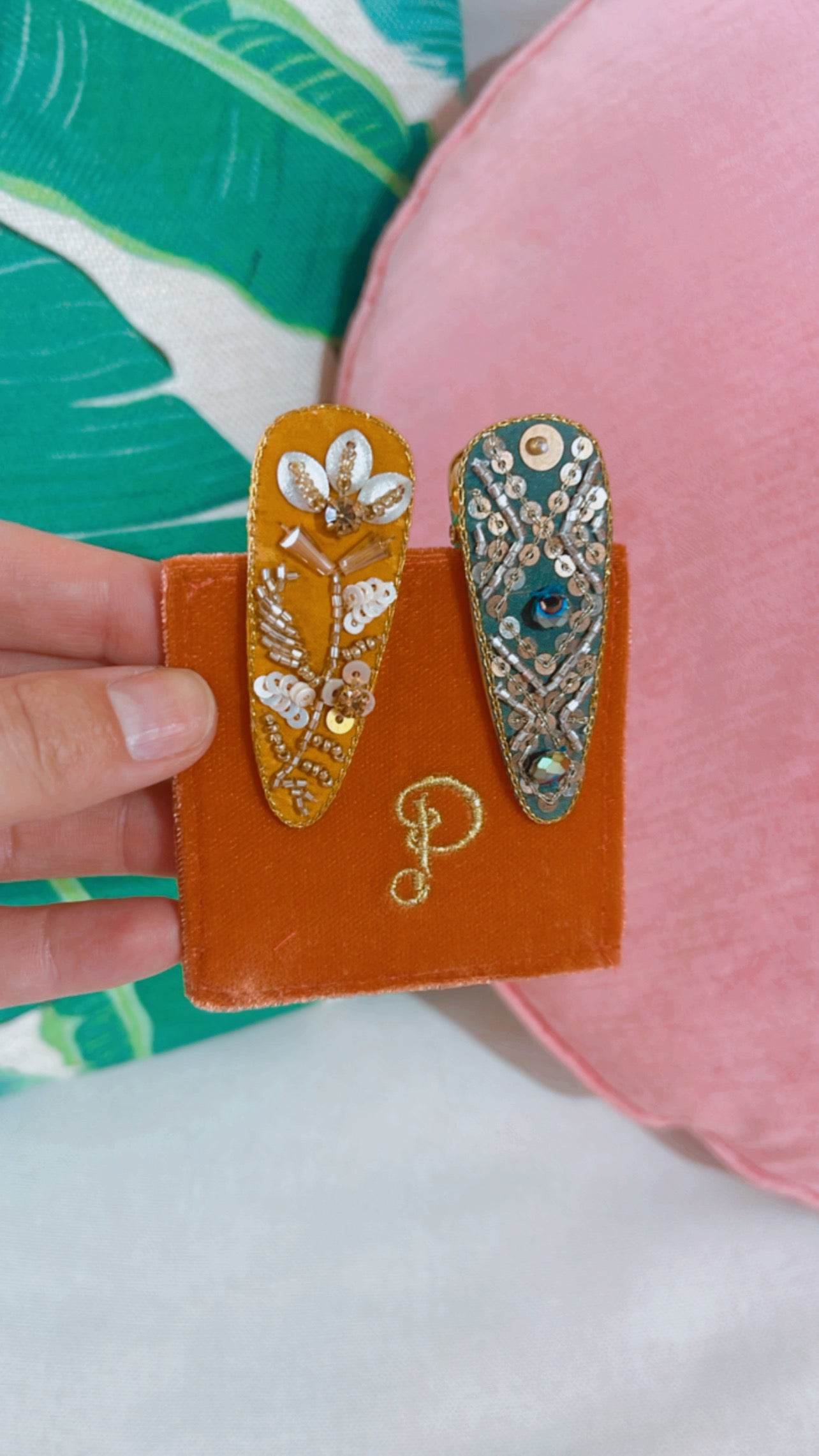 Jeweled Hair Clips