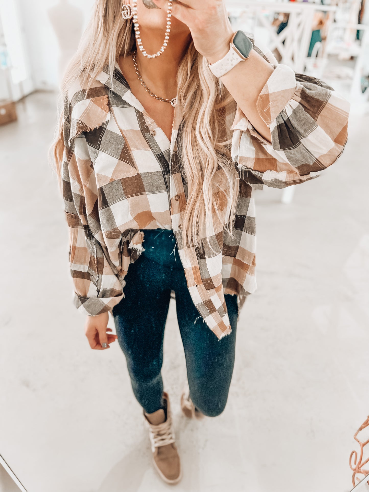 Kara Plaid Button Down